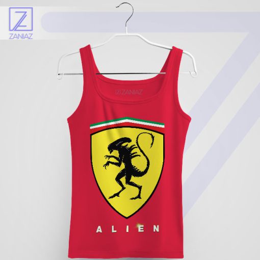 Celestial Sleekness Scuderia-Alien Red Tank Top