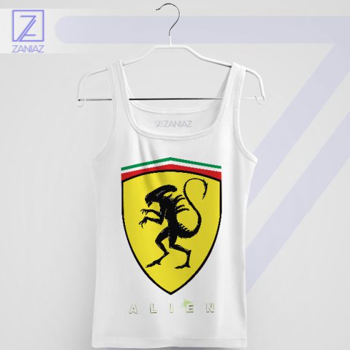 Celestial Sleekness Scuderia-Alien White Tank Top