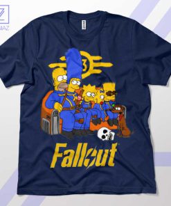 Conquer the Wasteland Nuclear Family Navy T-Shirt