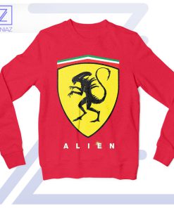 Cosmic Cruising Scuderia-Alien Red Sweatshirt