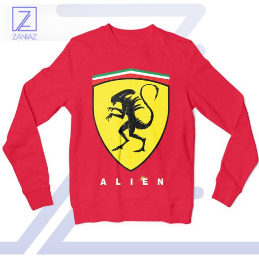 Cosmic Cruising Scuderia-Alien Red Sweatshirt