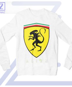 Cosmic Cruising Scuderia-Alien White Sweatshirt