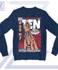 Evenflow Comic Art By Pearl Jam Navy Sweatshirt