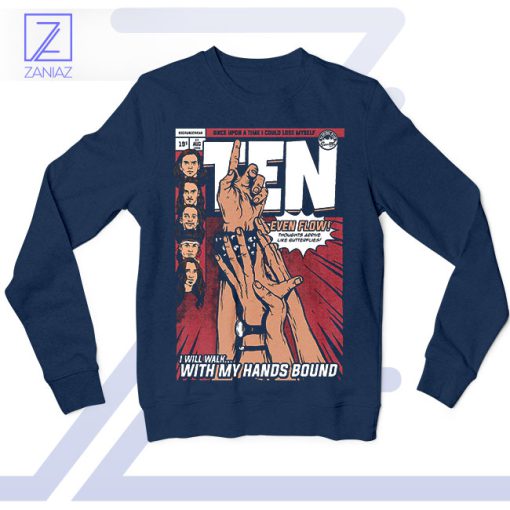 Evenflow Comic Art By Pearl Jam Navy Sweatshirt
