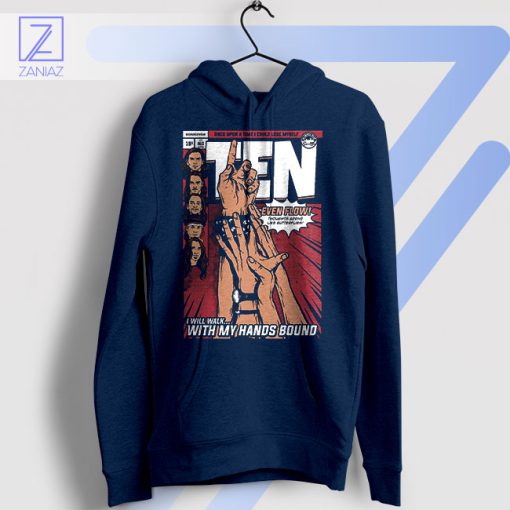 Evenflow Comic Strip Pearl Jam Music Navy Hoodie
