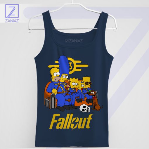 Fallout Ultimate Mashup Nuclear Family Navy Tank Top
