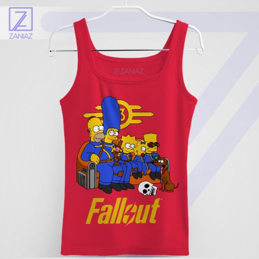 Fallout Ultimate Mashup Nuclear Family Red Tank Top