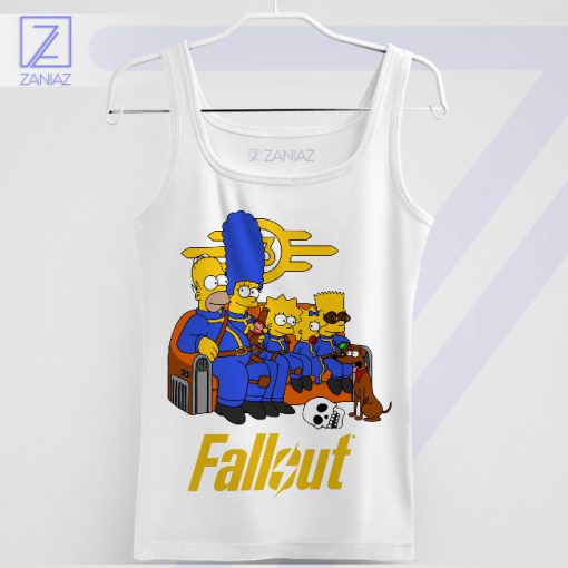Fallout Ultimate Mashup Nuclear Family White Tank Top