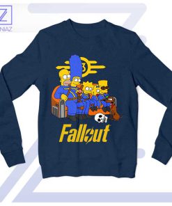 Iconic Fallout Fusion Nuclear Family Navy Sweatshirt