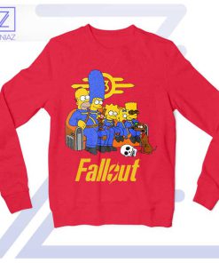 Iconic Fallout Fusion Nuclear Family Red Sweatshirt