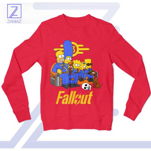 Iconic Fallout Fusion Nuclear Family Red Sweatshirt