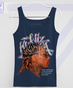 No Looking Back Wiz Khalifa Quote Navy Tank Top