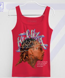 No Looking Back Wiz Khalifa Quote Red Tank Top