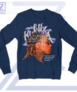 No Regrets Only Growth Wiz Khalifa Navy Sweatshirt