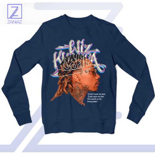 No Regrets Only Growth Wiz Khalifa Navy Sweatshirt