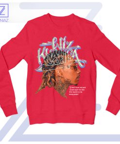 No Regrets Only Growth Wiz Khalifa Red Sweatshirt
