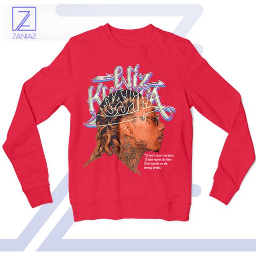 No Regrets Only Growth Wiz Khalifa Red Sweatshirt