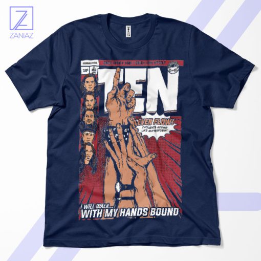 Pearl Jam Evenflow Tribute Comic Style Navy T-Shirt