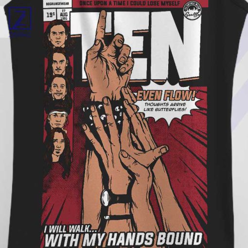 Pearl Jam's Evenflow Comic Illustration Tank Top 2