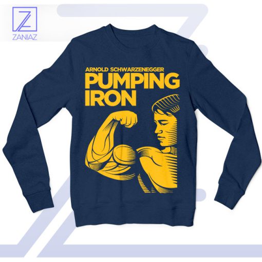 Pumping Iron Classic Arnold Schwarzenegger Navy SweatshirtPumping Iron Classic Arnold Schwarzenegger Navy Sweatshirt