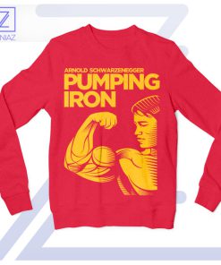 Pumping Iron Classic Arnold Schwarzenegger Red Sweatshirt