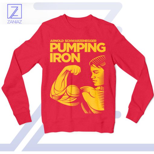 Pumping Iron Classic Arnold Schwarzenegger Red Sweatshirt