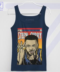 Steph Curry Basketball Comics Legend Navy Tank Top
