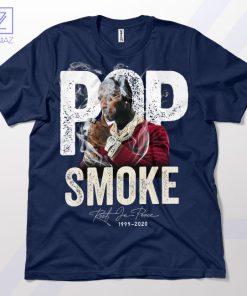 Trap Legend Tribute Pop Smoke Navy T-Shirt