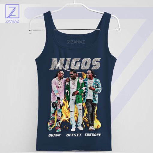 Triple Threat Style Migos Legend Navy Tank Top