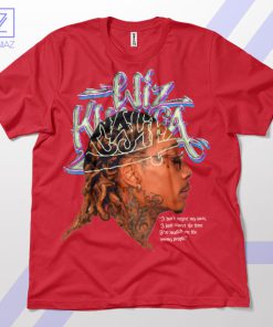 Wiz Khalifa QuoteNo Regrets Just Lessons Red T-Shirt