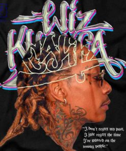 Wiz Khalifa QuoteNo Regrets Just Lessons T-Shirt 2