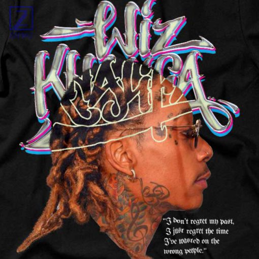 Wiz Khalifa QuoteNo Regrets Just Lessons T-Shirt 2