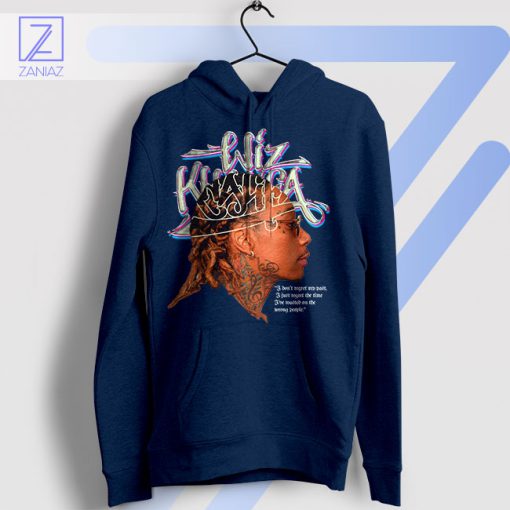 Wiz Khalifa's Life Philosophy No Regrets Navy Hoodie