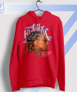Wiz Khalifa's Life Philosophy No Regrets Red Hoodie