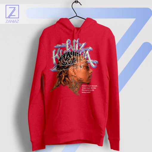Wiz Khalifa's Life Philosophy No Regrets Red Hoodie