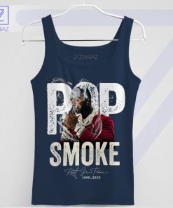 Woo Walk Icon Pop Smoke Navy Tank Top