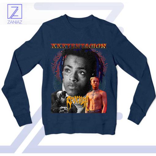 XXXTentacion Tribute Power of Revenge Navy Sweatshirt