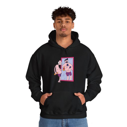 Unique Graphic Hoodie Mirror Image